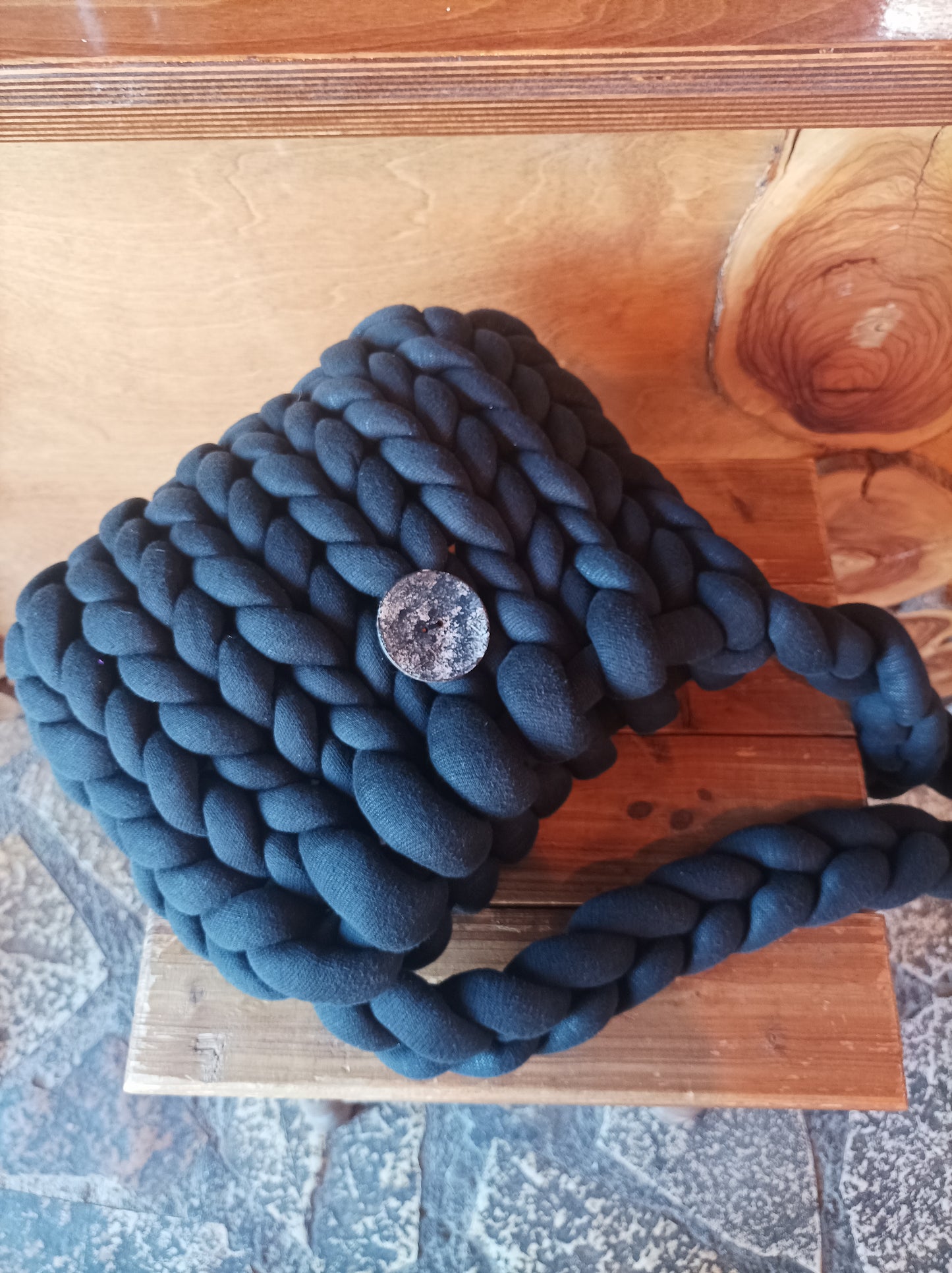 Black Yarn Bag