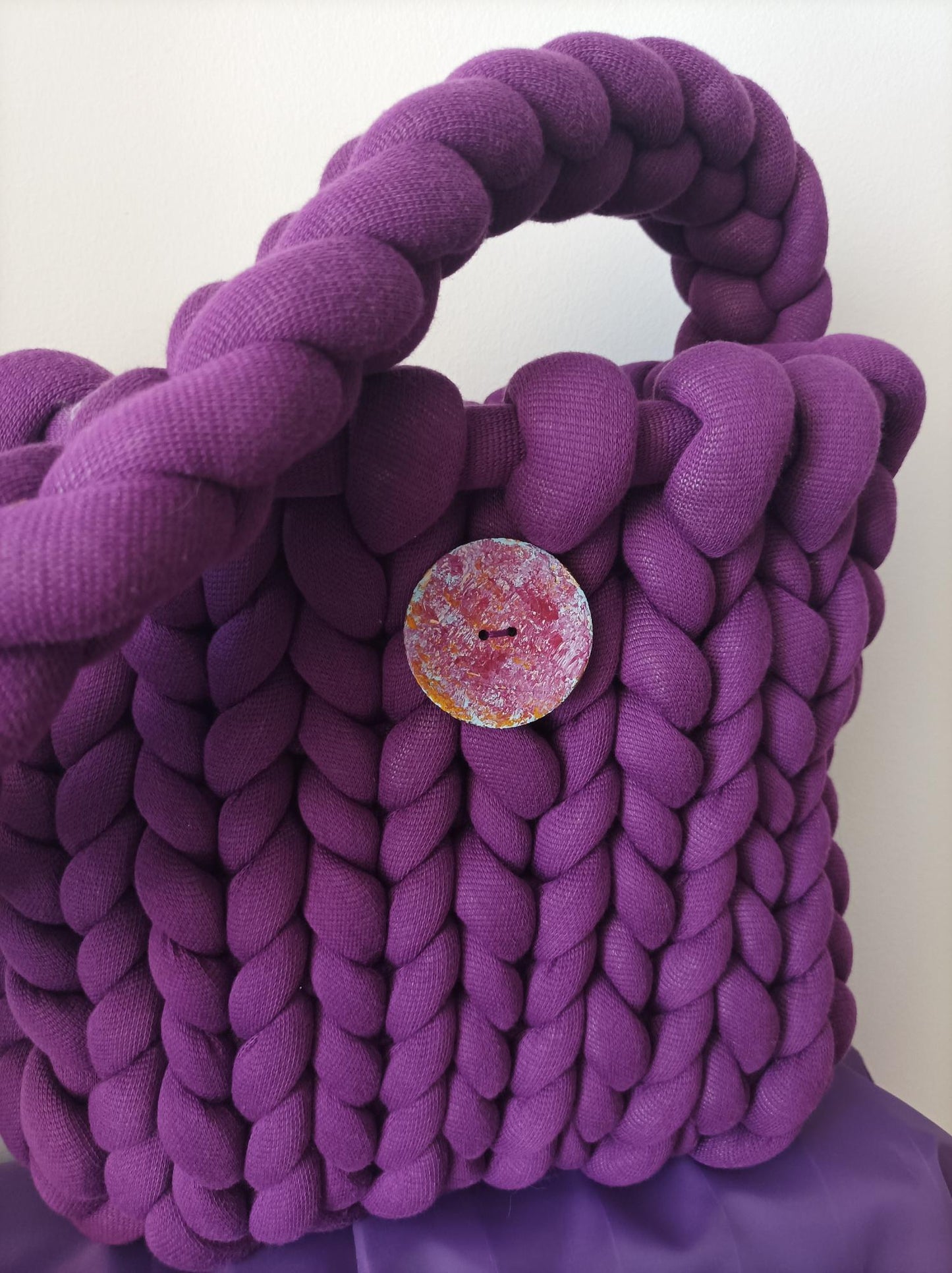 Purple Yarn Bag