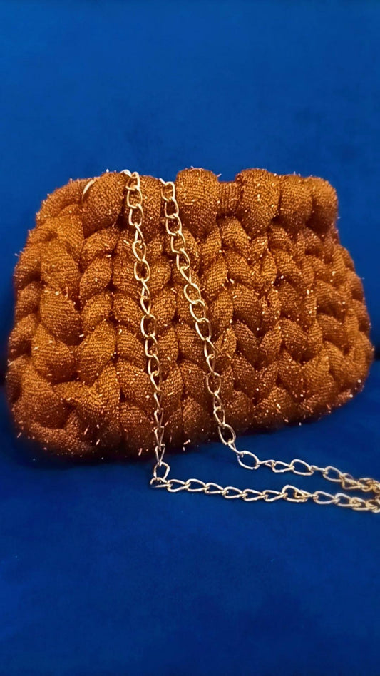 "Pumpkin Sparkle" Yarn Bag