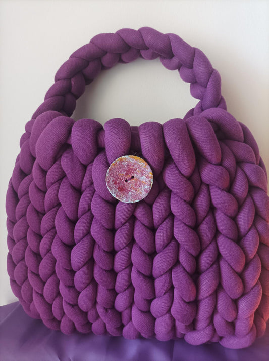 Purple Yarn Bag