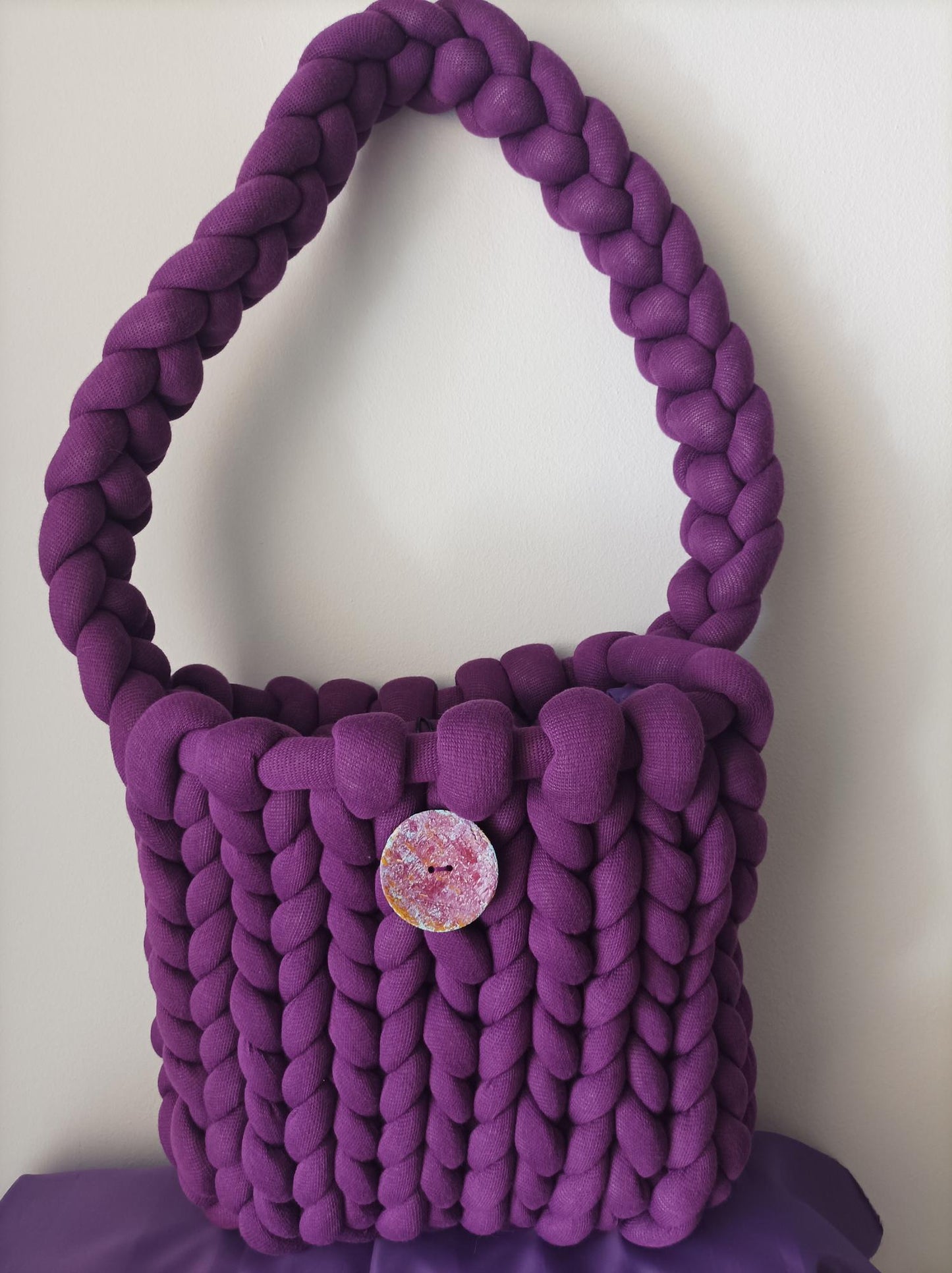 Purple Yarn Bag