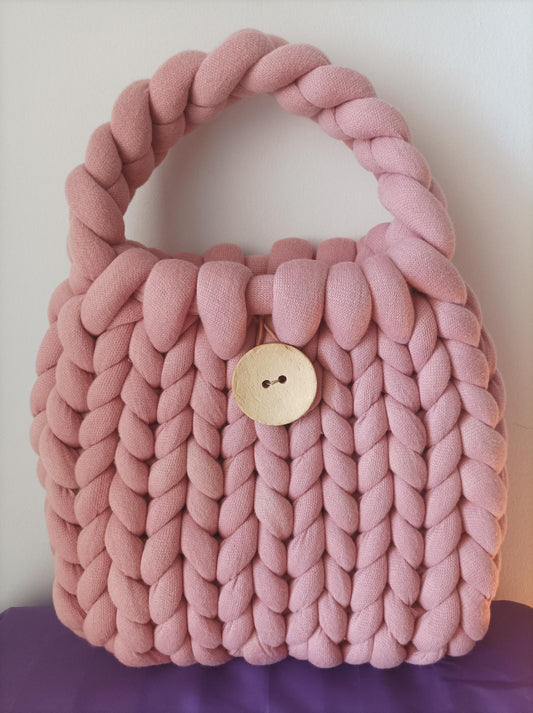 Medium Dusty Pink Yarn Bag
