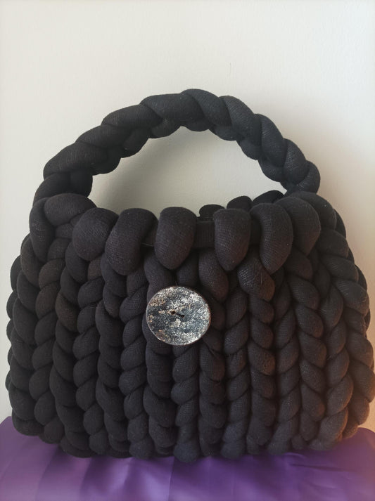 Black Yarn Bag